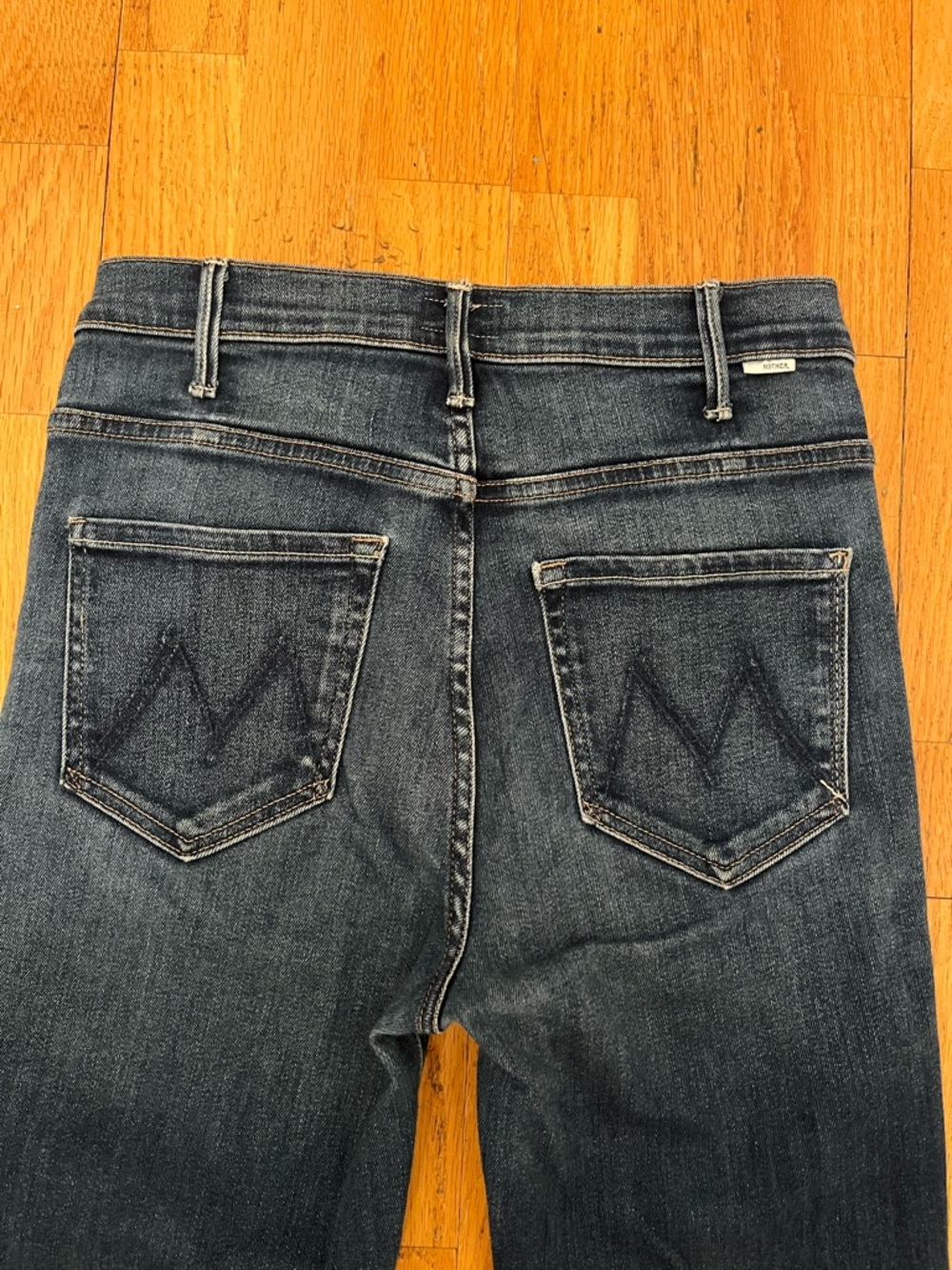 MOTHER denim the hustler ankle fray in home movies color (dark wash) - Picture 4 of 8